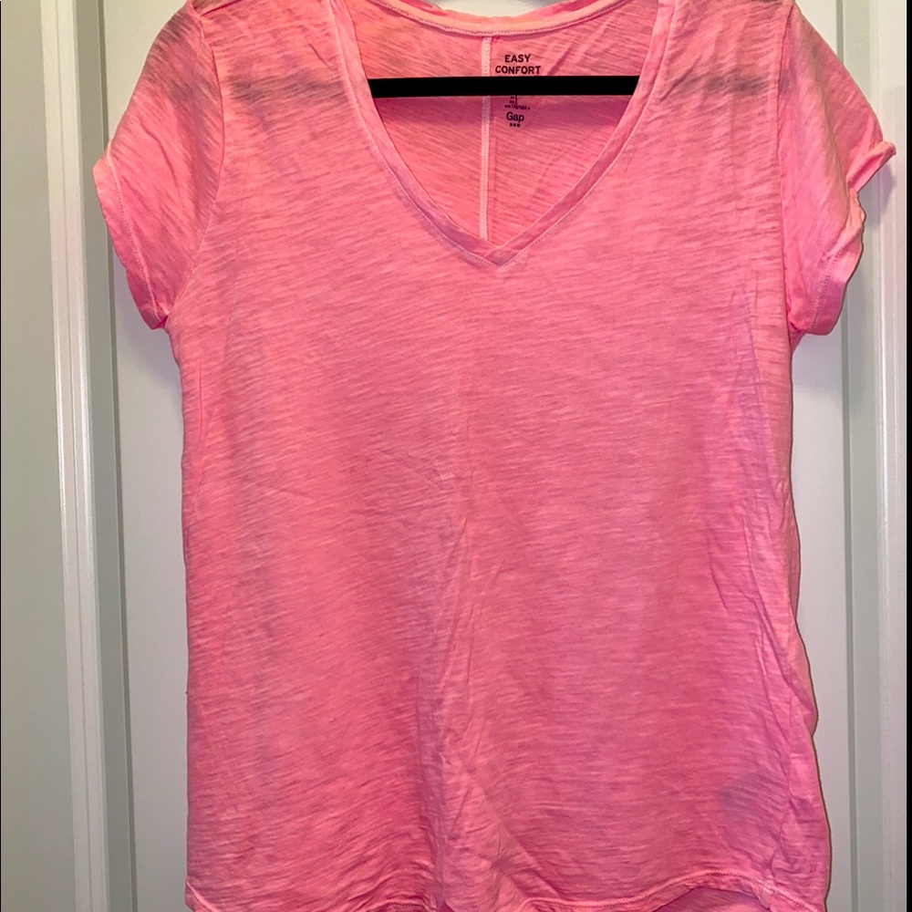 Large Gap Neon Pink Tee